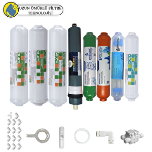 Purefer Kapalı Kasa Su Arıtma Cihazlarına Sertifikalı 8'li Platinium Mebran Mineral+Alkalili+Detox
