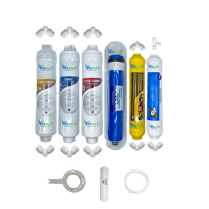 Pemax Water Solutions Kapalı Kasa Su Arıtma Cihazı için Eco 6'lı Reverse Osmosis Mebran Mineral Tatlandırıcı Set