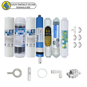 Pemax Water Solutions Purefer Açık Kasa Çift Sedimentli Sertifikalı 7'li Pallas Mebran Şeffaf 4'lü Mineral-B12 Alkali