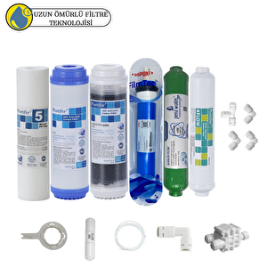 Pemax Water Solutions Purefer Açık Kasa Çift Karbonlu Sertifikalı 6'lı Filmtec Dupon Mebran Alkalili