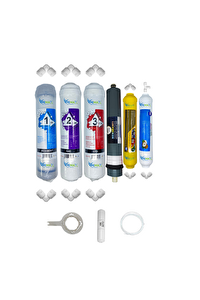 Pemax Water Solutions Kapalı Kasa Su Arıtma Cihazlarına Uygun STD 6'lı Platinium Mebran Mineral-Tatlandırıcı Set