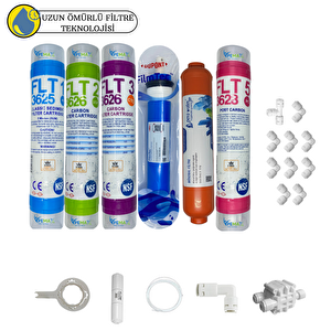Pemax Water Solutions Kapalı Kasa Su Arıtma Cihazlar Sertifikalı 6lı Orijinal Filmtec Mebran Tatlandırıcı-Mineral Set