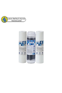 Pemax Water Solutions Purefer Açık Kasa Çif Sedimentli Sertifikalı 3'lü ön Filtre Seti
