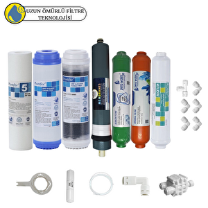 Pemax Water Solutions Purefer Açık Kasa Çift Karbonlu Sertifikalı 7'li Platinium Mebran Mineral-Alkali