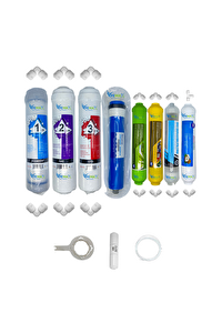 Pemax Water Solutions Kapalı Kasa Su Arıtma Uygun STD 8'li ReVerse Osmosis Mebran Alkali-Mineral-Detox-Tatlandırıcı