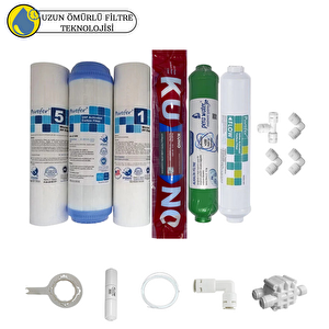 Pemax Water Solutions Purefer Açık Kasa Çift Sedimentli Sertifikalı 6'lı Orijinal Lg Kuno Mebran Alkalili