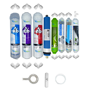 Pemax Water Solutions Kapalı Kasa Su Arıtma Cihazı STD 8'li Vontron Mebran Alkali-Şeffaf Mineral-Detox-Gümüş İyon Tat