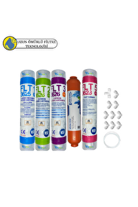 Pemax Water Solutions Kapalı Kasa Su Arıtma Cihazları İçin Sertifikalı 5'li Mebransız 12" Tatlandırıcılı-Mineral Set