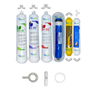 Pemax Water Solutions Kapalı Kasa Su Arıtma Cihazlarına HFT 6'lı ReVerse Osmosis Mebran Mineral-Tatlandırıcı