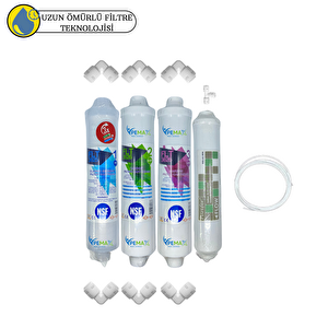 Pemax Water Solutions Kapalı Kasa Su Arıtma Cihazlarına Uygun sertifikalı FLT Serisi pureferlı 4'lü Set