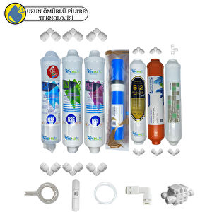 Pemax Water Kapalı Kasa Su Arıtma Cihazlarına uygun Sertifikalı 7li Vontron 4000 tds mebran purefer tat set