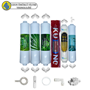 Pemax Water Solutions Puricom Kapalı Kasa Su Arıtma Cihazlarına Sertifikalı 6'lı Orijinal Lg Kuno Mebran B12 Alkalili
