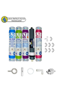 Pemax Water Solutions Kapalı Kasa Su Arıtma Cihazlarına Uygun Sertifikalı 5'li Platinium Mebran12" Tatlandırıcı Set