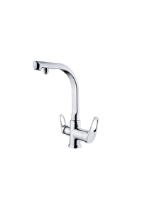 Pemax Water Solutions Arıtma Çıkışlı 3 Yollu Minimal Batarya Krom Renk
