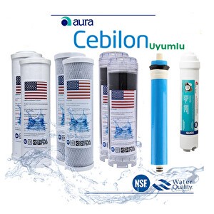 Sulook İhlas Aura Cebilion Uyumlu Su Arıtma 2 Yıllık Filtre Seti Standart Membranlı