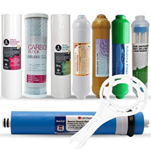 Sulook Su Arıtma Cihazı Filtre Seti Lgkuno Membranlı Aqualine 8 Aşamalı