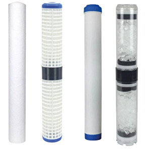 Sulook Lotto Filters Tesisat Tipi Su Arıtma Cihazı Yedek Filtre Seti 4'lü Yedek Filtre Seti