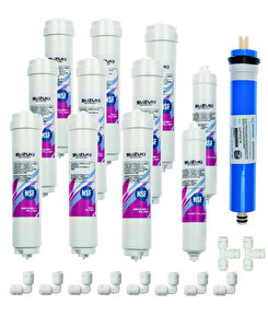 Sulook İnline Su Arıtma 2 Yıllık Vontron Membranlı Set