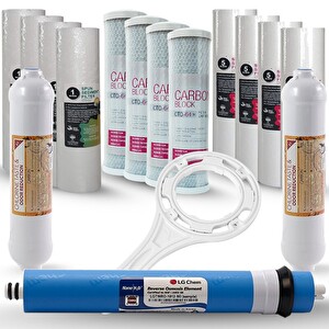 Sulook Su Arıtma Cihazı Filtre Seti 2 Yıllık LG Membranlı Aqualine