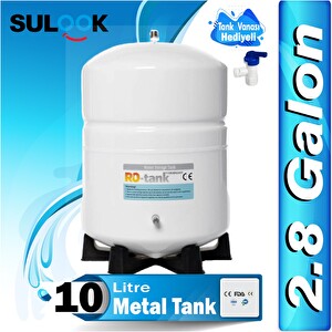 Sulook Su Arıtma Deposu Su Arıtma Tankı 2.8 Galon 10 Litre Metal Tank-Ro