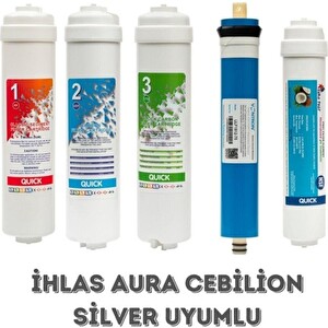 Sulook Aura Cebilon Silver Su Arıtma Cihazı Uyumlu 5'li Filtre Set