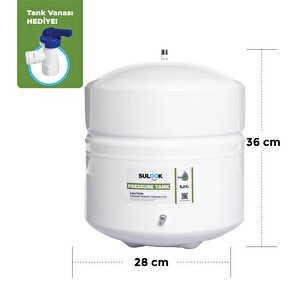 Sulook Su Arıtma Cihazı Tankı - Vana Dahil-antibakteriyel-3-2 galon -12 LT