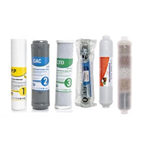 Sulook Su Arıtma Cihazı Çift Karbonlu Sulook Açık Kasa 6'lı Filtre Seti- 10 Aşama LG Membranlı