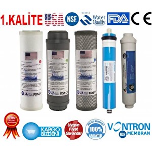 Sulook İhlas Aura Cebilon Uyumlu 5'li Filtre Seti- USA - NSF