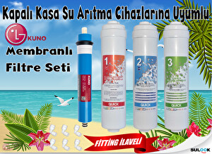 Kapalı Kasa Su Arıtma Filtre Seti- Inline Set LG Mebran
