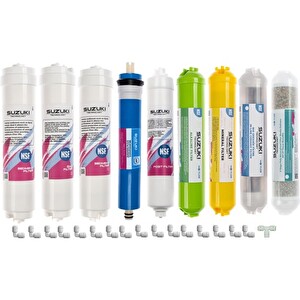 Suzuki Filter Technology Kapalı Kasa Su Arıtma Cihazı Tam Set -13 Aşamalı Filtre Seti