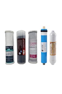 Sulook Ihlas Su Arıtma Cihazı Filtresi 5'li Filtre Seti Çift Karbonlu - Vontron Membranlı
