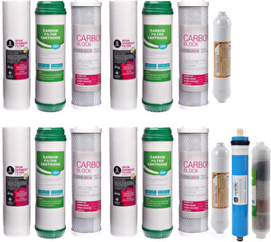 Sulook E-Water Su Arıtma Cihazı 2 Yıllık Full Filtre Seti 16 Adet Filtre Vontron Membranlı Tam Takım