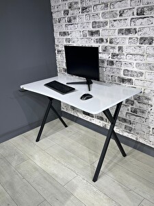 Resim Hey Modüler Mobilya Heygaming 120 CM Beyaz Siyah Profesyonel Oyuncu Masası 