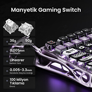 Mercury V75 Pro Rapid Trig. 8Khz Kablolu Manyetik Klavye + XPro