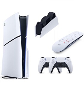 Sony Playstation 5 Slim CD Edition 1 TB- 2. Dualsense Kol - Şarj İstasyonu - Medya Kumandası Oyun Konsolu (İthalatçı Garantili)