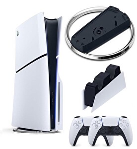 Sony Playstation 5 Diskli 1 TB Oyun Konsolu-2. Dualsense Kol-Vertical Stand Dikey Ayak-Sarj istasyonu (İthalatçı Garantili)