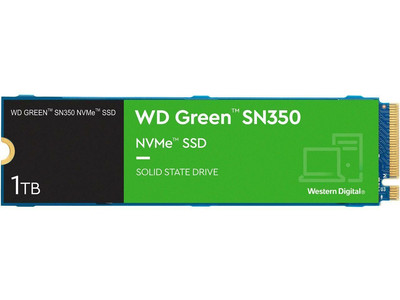 WD 1TB Green SN350 NVMe v1.3 Okuma 3200MB Yazma 2500MB PCIe Gen3 x4 SSD (WDS100T3G0C)