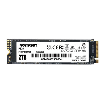 Patriot P320 P320P2TBM28 2TB 3000-2200 MB/S Nvme M.2 SSD