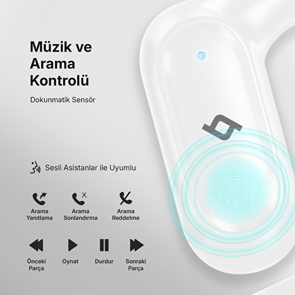 Ttec SoundFlow Ows Beyaz Kablosuz Kulaklık