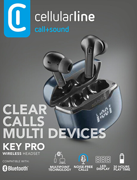 Cellularline Key Pro Enc Led Ekran Tws Kulaklık Siyah Fiyatı ve ...