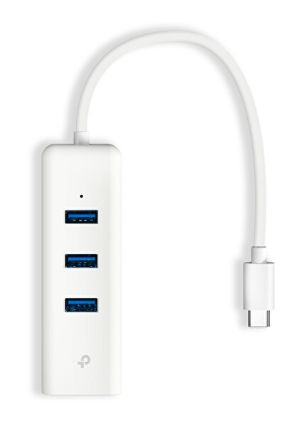 TP-Link UE330C, USB Type-C den 3 adet Type-A 3.0 Hub ve Gigabit Ethernet Adaptörü