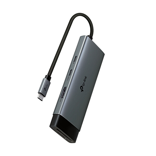 TP-Link UH7020C, 4K 60Hz HDMI, Gigabit Port,100W Hızlı Şarj, Kart Yuvaları, 7'si Bir Arada USB-C Hub