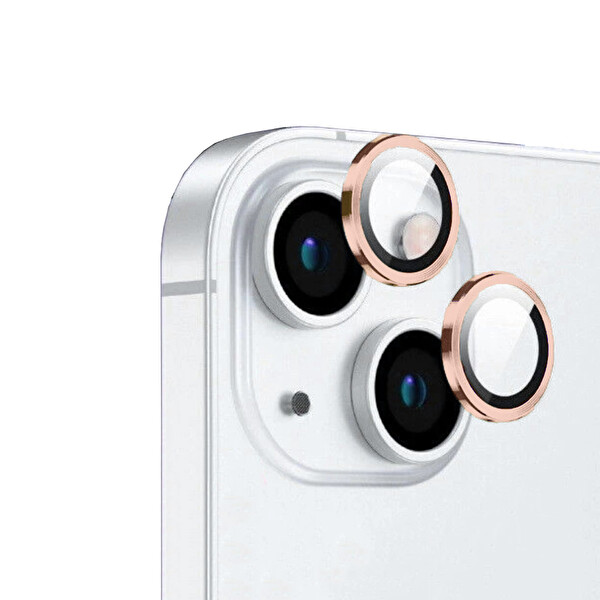 Zore Apple iPhone 15 Cl 12 Premium Safir Parmak İzi Bırakmayan Anti Reflective Kamera Lens Koruyucu Pembe