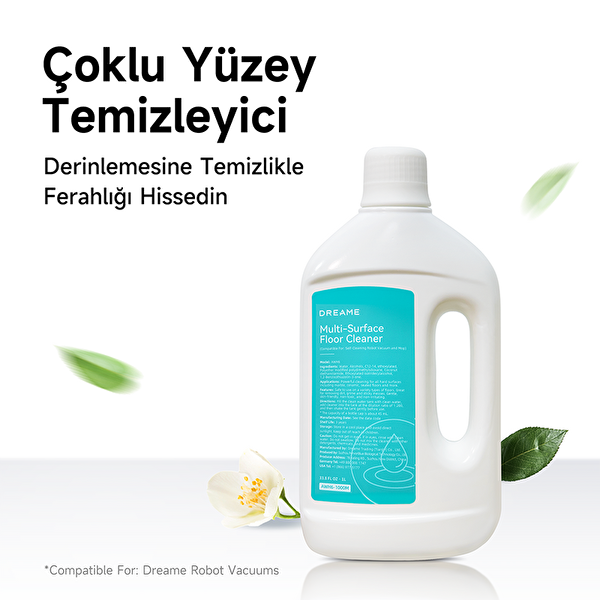 Dreame Robot Süpüge Temizlik Solüsyonu 1000 ml