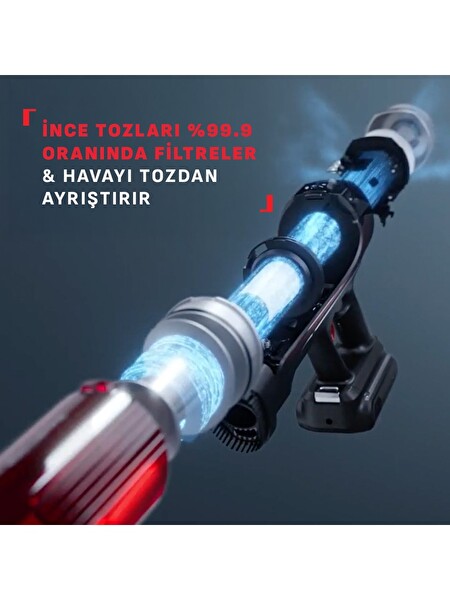 Tefal TY2098WO X-Force Flex 9.60 Animal Care 100 Air Watt Kablosuz Şarjlı Dikey Süpürge