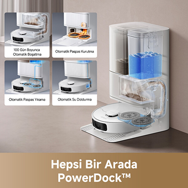 L40 Ultra CE Çöp İstasyonlu Robot Süpürge - Beyaz