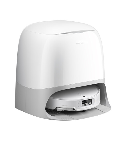Roborock Q Revo Curv X Çöp İstasyonlu Robot Süpürge-Beyaz