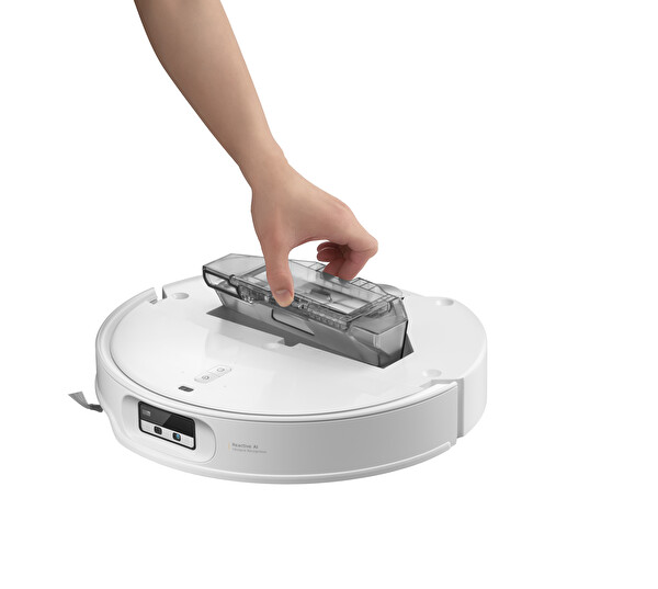 Roborock Q Revo Curv X Çöp İstasyonlu Robot Süpürge-Beyaz