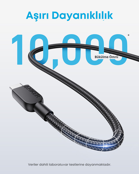 Anker USB-C To C 1M 240W Kablo Siyah A81C5