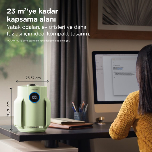 Shark NeverChange5 Compact Pro Hava Temizleyici   Mint Yeşili 6